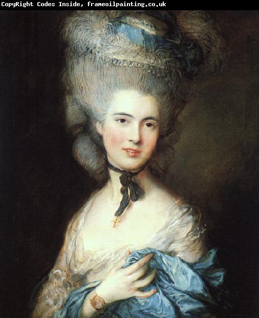Thomas Gainsborough Portrait of a Lady in Blue 5
